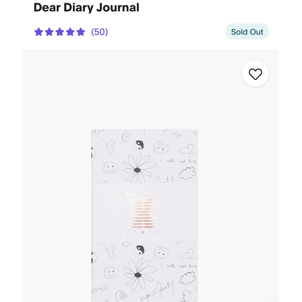 Savage x Fenty Dear Diary Journal